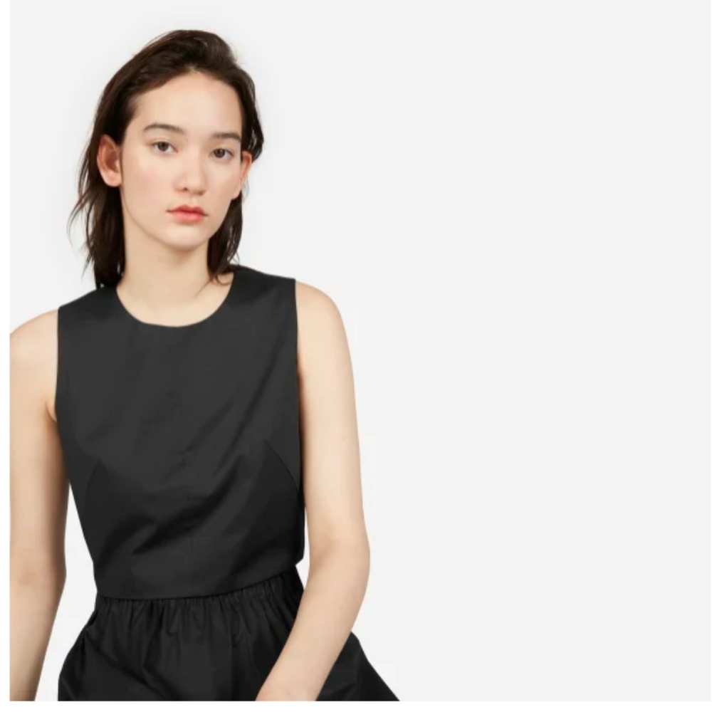 Everlane Clean Cotton Crop Tank Black